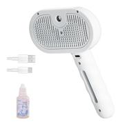 Spazzola per cani, pettine per la rimozione dei peli di animali, spazzola autopulente a vapore 3 in 1 per la pettinatura di animali, rimozione dei peli con un solo tocco, anti-groviglio