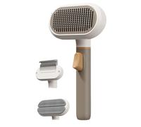 Spazzola Per Toelettatura Di Cani E Gatti - Pettine Rimozione Sottopelo, Strumento Toelettatura Pet, Strumento Pet Con 3 Teste | Spazzola Sfoltimento Rimozione Per Bagno Pelo Corto Lungo