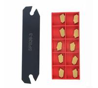 SPB326 Soporte de herramientas de corte y ranurado de torno, con 10 insertos de carburo GTN-3 SP300, ranura CNC para metalurgia y hoja de separación de acero, para operaciones de semiacabado de alta