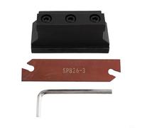 SPB326 - Soporte para herramientas de ranurado y separación de 3 mm con bloque de corte SMBB2026, altura de hoja de 26 mm, longitud total de 110 mm, compatible con inserto SP300 para