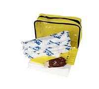 SPC® by Brady Kit Anticontaminación Aceite - Kit para Derrames de Aceite y Líquidos Derivados del Petróleo, Incluye 25 Almohadillas Absorbentes para Aceite, 4 Calcetines, Guantes y Bolsa para Desechos