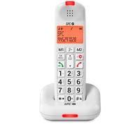 SPC Comfort Kairo - Teléfono inalámbrico para Personas Mayores con Teclas Grandes, Sonido extramplificado, Compatible audífonos, función Bloqueo Llamada, señal Luminosa y 2 memorias directas - Blanco