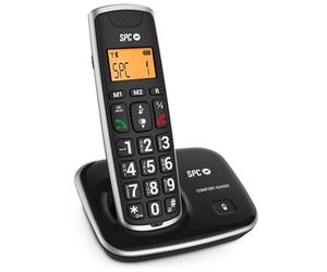 SPC Comfort Kaiser - Teléfono Fijo inalámbrico Mayores, Teclas y números XL | Teclas y números en pantalla muy grandes, sonido extramplificado, 2 memorias rápidas y compatible audífonos