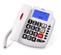 SPC Comfort Volume 2 - Teléfono Fijo | Teclas Grandes para Mayores | Amplificador de Volumen | 3 Memorias Directas | Identificador de Llamadas, Azul