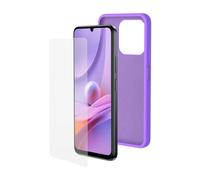 SPC Discovery 3 / 3SE Protection Pack - Carcasa Silicona Color Lila con Interior Microfibra + Cristal Templado Discovery 3 y Discovery 3 SE (6,8”) | Extrarresistente y semiflexible