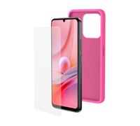 SPC Discovery 3 / 3SE Protection Pack - Carcasa Silicona Color Rosa con Interior Microfibra + Cristal Templado para SPC Discovery 3 y Discovery 3 SE (6,8”) | Extrarresistente y semiflexible