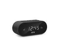 SPC Frodi - Radiodespertador Compacto, Teclas en Relieve, Gran botón de Snooze/Sleep, Alarma Dual, Pantalla XL, números Grandes, Pila de Reserva