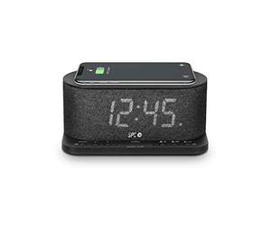 SPC Gisli Radio Despertador con tecnología Qi Wireless Charging, Carga tu Smartphone Mientras duermes