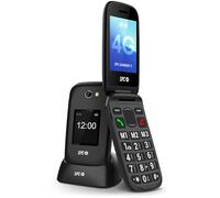 SPC Harmony 2 - Teléfono móvil para Mayores, Teclas Muy Grandes, 4G, Negro | Doble pantalla antirrayaduras (2,8"+1,77"), base de carga, botón SOS, timbre 104dB, compatible audífonos y fácil de usar