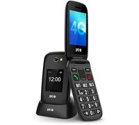 SPC Harmony 2 - Teléfono móvil para Personas Mayores | Teclas Grandes, 4G y Doble Pantalla antirrayaduras (2,8”+1,77”) | Botón SOS y Perfil Ice | Volumen 104dB y Compatible con audífonos, Negro