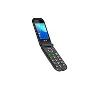 SPC Jasper 2 4G - Teléfono móvil de Tapa para Mayores con Botones y Teclas Grandes, Compatible con audífonos, botón SOS, Doble Pantalla, 4G y Base de Carga, Color Negro