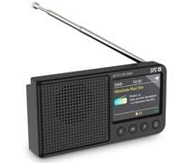 Radio portátil SPC Jetty Lite DAB+ negra con Bluetooth, pantalla TFT 2,4" y 80 presintonías