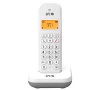 SPC KEOPS - Teléfono Fijo inalámbrico con Pantalla y Agenda, Blanco | Identificador de llamadas, compatibilidad GAP, muy ligero y compacto