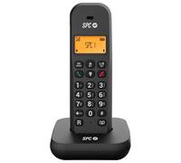 SPC Keops - Teléfono Inalámbrico con Pantalla Iluminada | Identificador de Llamadas | Agenda 50 Contactos | Modo Eco | Compatibilidad Gap, Negro