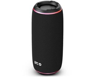 SPC Orbital Glow - Altavoz Bluetooth Potente 25W portátil | Luz LED 360° Multicolor | 20h de batería | IPX6 Resistente al Agua | True Wireless | USB, microSD y Jack 3.5mm | Diseño Tubo con asa