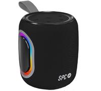 SPC Orbital Spark - Altavoz Bluetooth Potente 15W portátil | 24h de batería | Luces LED de Color | IPX6 Resistente al Agua | True Wireless | USB, microSD y Jack 3.5mm | Diseño ultracompacto