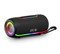 SPC Orbital Storm - Altavoz Bluetooth Potente 60W portátil con luz LED 360° | hasta 20h de batería | IPX6 Resistente al Agua | True Wireless | USB, microSD y Jack 3.5mm | Altavoz con Correa
