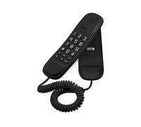SPC Original Lite teléfono fijo color negro sobremesa y mural fácil de usar con 2 memorias directas, rellamada al último número marcado y función mute