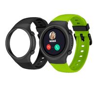 SPC Smartee 4G Junior - Smartwatch para niños con GPS, videollamadas y botón SOS | 1,2”Pantalla, Doble Pulsera Verde y Negra y Modo Tracker | Modo Colegio | Gestión Desde App Gratuita Smart Clan
