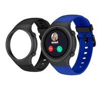 SPC Smartee 4G Junior - Smartwatch para niños con GPS, videollamadas y botón SOS | 1,2”Pantalla, Doble Pulsera Azul y Negra y Modo Tracker | Modo Colegio | Gestión Desde App Gratuita Smart Clan