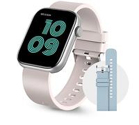SPC Smartee Duo - Smartwatch Reloj Inteligente con Correa Intercambiable, Gran Pantalla 1,8”, 21 Modos Deportivos, 7 días batería, IP68, frecuencia Cardiaca, Android e iOS - Color Beige/Azul Cielo