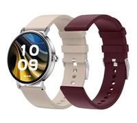 SPC Smartee Duo Velvet - Smartwatch Reloj Inteligente Pantalla AMOLED 1,32” | Llamadas Bluetooth | 2 Correas Beige y Granate | 100 Deportes | 7D batería, Carga inalámbrica | Control App Android/iOS
