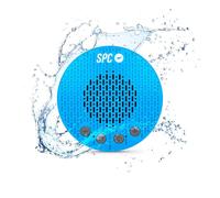 SPC Splash 2 - Altavoz inalámbrico Bluetooth 5.0 para Ducha con Ventosa, IPX5, Radio FM, Manos Libres, micrófono, Azul