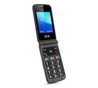 SPC Stella 3 - Teléfono móvil para Mayores con Tapa y 4G | Menú y Teclas Grandes | Botón SOS, configuración remota, Compatible audífonos y Volumen 103dB | Base de Carga y 3 memorias directas, Negro