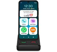 SPC Zeus 2 Pro - Smartphone para Mayores Compatible con App para Control y ubicación remota | Modo fácil, Botones físicos, Iconos XXL | 6,1”, Dos cámaras, 128GB | Base de Carga, botón SOS