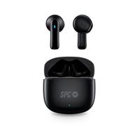 SPC Zion 2 Play - Auriculares inalámbricos Bluetooth para 28h de batería con Varias Cargas, ultracompactos, Control táctil, Manos Libres, Asistente de Voz y Estuche de Carga USB-C Muy pequeño - Negro