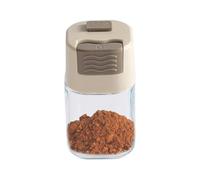 spce Jars - Glass Seasoning Jars, Press Type Quantitative Control | Airtight Salt Pepper Shakers Kitchen spce, Containers for Barbacoa Cooking Baking with Shaker Lids Quantitative Control