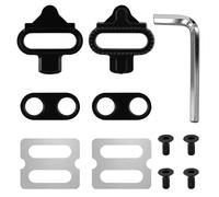 SPD Cleats SH51 - Placas antideslizantes Cleat de acero CrMo, flotador de 12°, incluye tornillos y arandelas para bicicleta de montaña y ciclismo en interiores