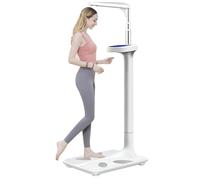 Spdazzleburst Báscula de Peso Corporal para médicos con Capacidad de Carga de 440 LB, analizador de Grasa Corporal y Altura, con Pantalla LCD, para medir Peso, Altura, obesidad e IMC,Standard