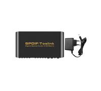 Spdif Toslink Digital Óptico Audio Verdadero Matriz 4x2 Interruptor Conmutador Divisor 4 en 2 Salida Convertidor para Dolby Enchufe de la UE