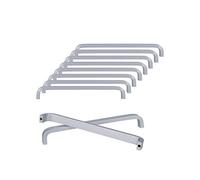 SPDYCESS 10 Piezas Tirador de Aleación de Aluminio Tiradores para Muebles Cajones Armario Alacenas Cocina Palancas de Puerta Plateados(Distancia del Agujero 128MM)