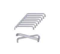 SPDYCESS 10 Piezas Tirador de Aleación de Aluminio Tiradores para Muebles Cajones Armario Alacenas Cocina Palancas de Puerta Plateados(Distancia del Agujero 96MM)