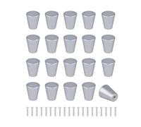 SPDYCESS 20 Piezas Pomos para Armario, Tiradores Armarios para Muebles con Tornillos, Tirador Perillas Cajón Puerta Roperos, para Cocina Aparador Alacenas Tocador, Plata