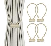 SPDYCESS 4 Piezas Alzapaños de Cortina Magnético Ajustable Cuerdas de Imán para Cortina Sujeta Hebillas Accesorios de Cortinas Hogar Decoración para Ducha Cocina y Oficina