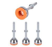 SPDYCESS 4 Piezas Niveladores de Muebles, M10×80mm×Ø40mm Patas de Nivelación Patas Ajustables Regulables Pies Niveladores Ajustables para Máquina Mesa Muebles Pies