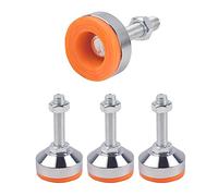 SPDYCESS 4 Piezas Niveladores de Muebles, M12×50mm×Ø50mm Patas de Nivelación Patas Ajustables Regulables Pies Niveladores Ajustables para Máquina Mesa Muebles Pies