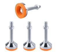 SPDYCESS 4 Piezas Niveladores de Muebles, M16×100mm×Ø60mm Patas de Nivelación Patas Ajustables Regulables Pies Niveladores Ajustables para Máquina Mesa Muebles Pies