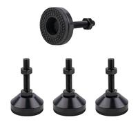 SPDYCESS 4 Piezas Niveladores para Muebles de Alta Resistencia, M10×50mm×Ø50mm Pies Niveladores Ajustables Pies Antideslizantes para Máquinas para Banco de Trabajo, Estantería, Armario