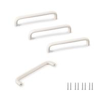 SPDYCESS 4 Piezas Tiradores para Muebles Blanco, Tirador para Cajones, Tiradores para Armarios de Cocina Armario Puerta de Ducha, Distancia del Agujero 128mm