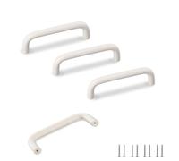 SPDYCESS 4 Piezas Tiradores para Muebles Blanco, Tirador para Cajones, Tiradores para Armarios de Cocina Armario Puerta de Ducha, Distancia del Agujero 96mm