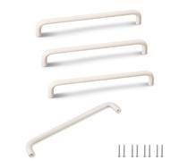 SPDYCESS 4 Piezas Tiradores para Muebles Blanco, Tirador para Cajones, Tiradores para Armarios de Cocina Armario Puerta de Ducha, Distancia del Agujero 192mm