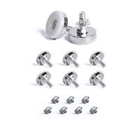 SPDYCESS 8 pz M8 X 35MM Patas Niveladoras Regulables para Muebles, Pies Patas Regulables Altura de Base Redonda para Mesa Canape, con 8pz de Tuercas en T, para Cama Escritorio Gabinete