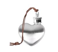 SPDYCESS Mini Petaca de Whisky Mujer 1oz, Portátil Bolsillo Alcohol Botella de Acero Inoxidable, Corazon Frasco Regalo para Exteriores Fiestas - Plata