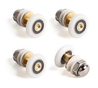 SPDYCESS Ruedas Excéntricas para Puerta de Ducha 4 Pcs, 23mm Rodamientos Mampara Ducha Recambio, para Puerta Corredera de Cristal Baño