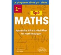 Spé Maths Première - Le Programme Thème Par Thème (ebook)