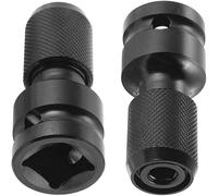SPEACOUR 2 PCS Adaptadores de Broca Cuadrada de 1/2" a Vástago Hexagonal de 1/4" Adaptador de Llave de Carraca Liberación Rápida con Convertidor para Trinquete de Llave de Impacto
